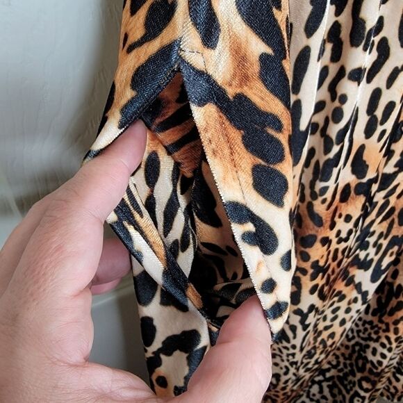 Marc Bouwer leopard print velvet maxi skirt xl - Picture 5 of 8